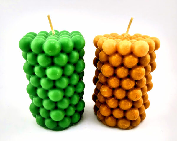 Hexagonal Bubble Pillar Candle